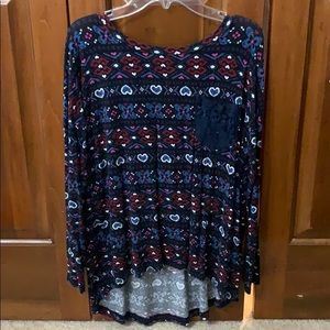 Abercrombie kids lace long sleeve shirt